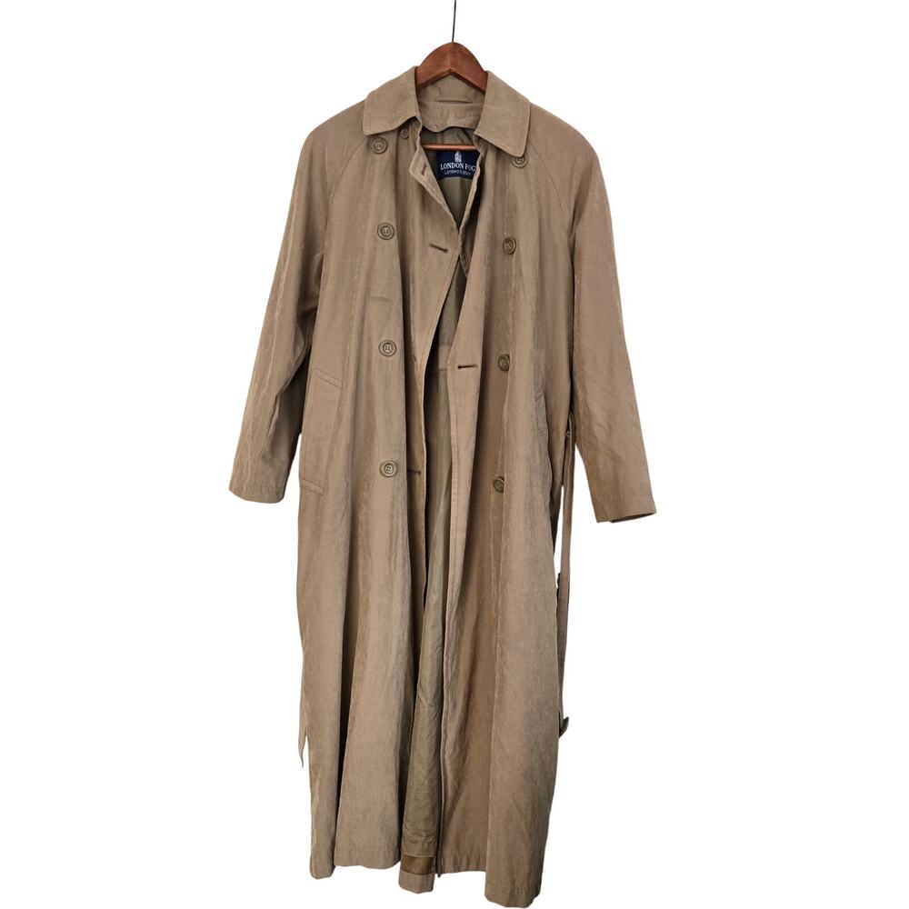 Vintage London Fog Limited Edition Velvety Soft Double-Breasted Belted Trench 4P